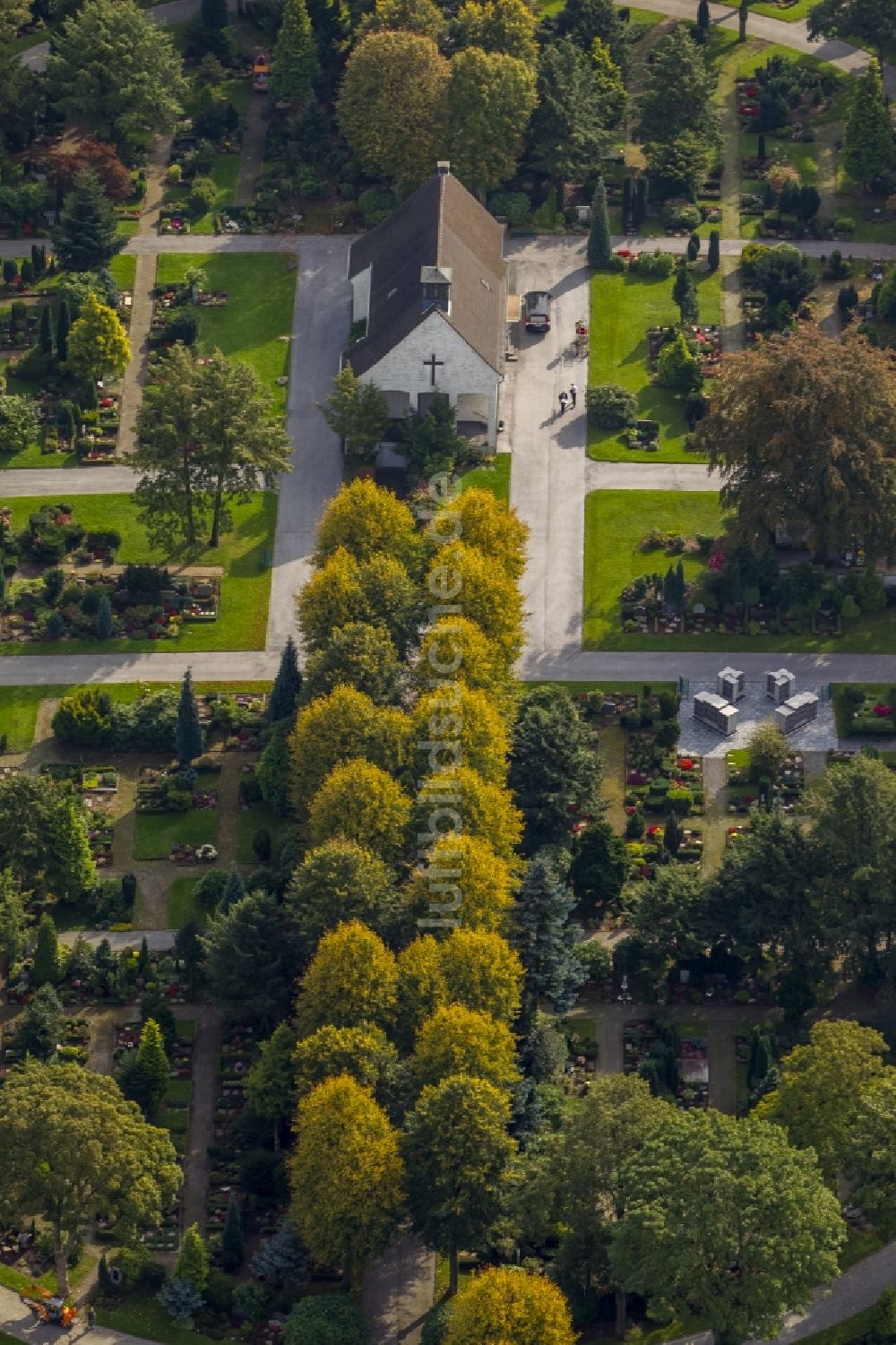 Luftbild Velbert - Evangelischer Friedhof in Velbert im Bundesland Nordrhein-Westfalen