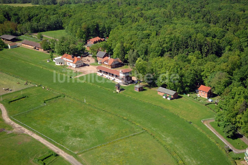 Gotha von oben - Eventpark / Pferderennbahn Boxberg in Thüringen