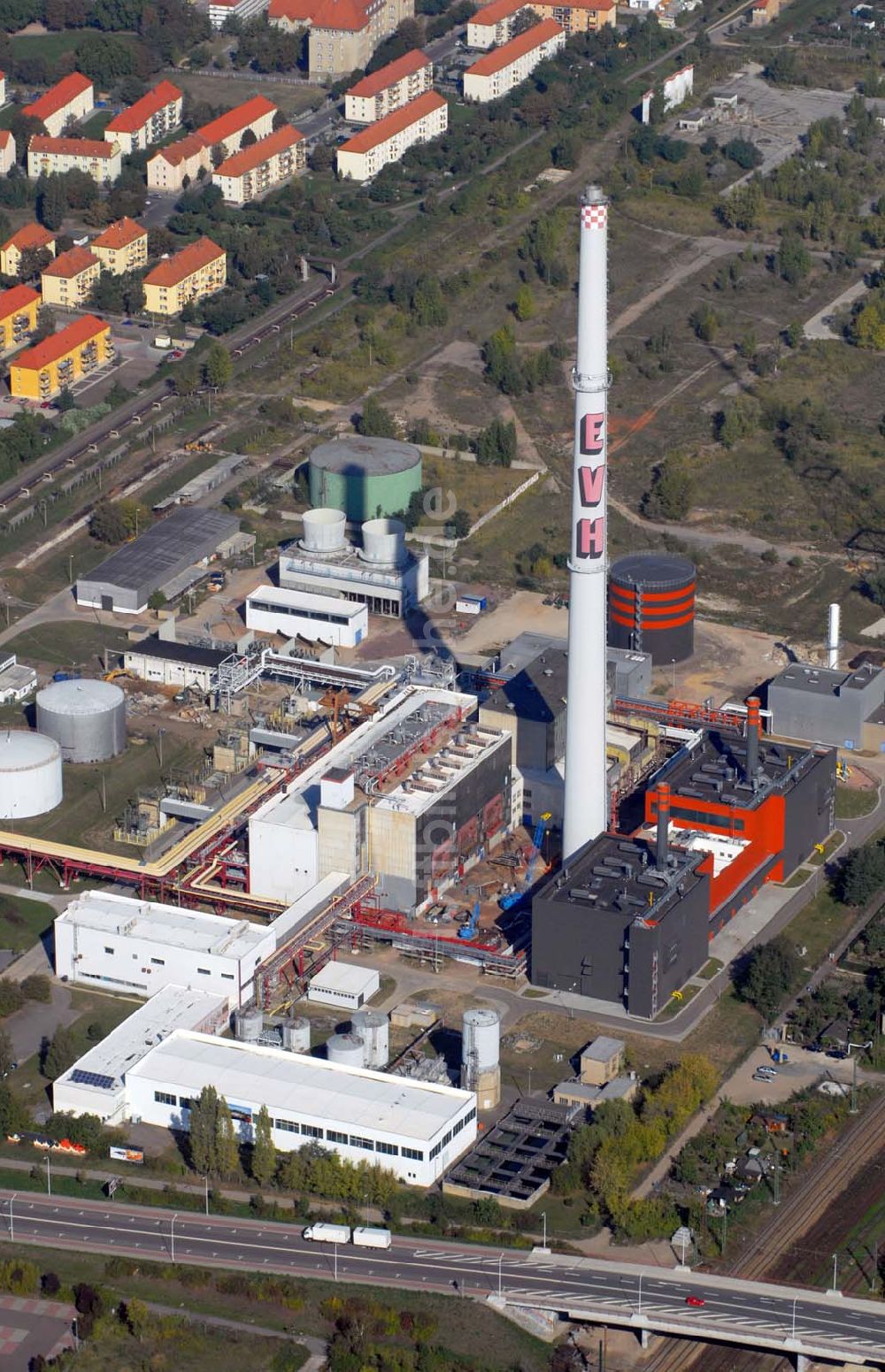 Luftbild Halle - EVH Kraftwerk in Halle in der Dieselstraße