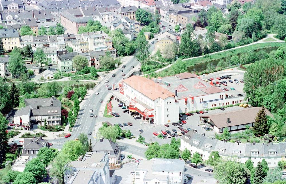 Luftbild Hof / Bayern - Fa. Media Markt TV-Hihi-Elektro GmbH An der Michaelisbrücke 2 in 95028 Hof.