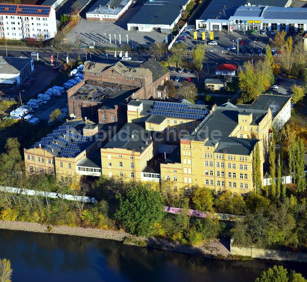 Luftaufnahme Lutherstadt Wittenberg - Fabrik und Bürogebäude in Lutherstadt Wittenberg in Sachsen-Anhalt