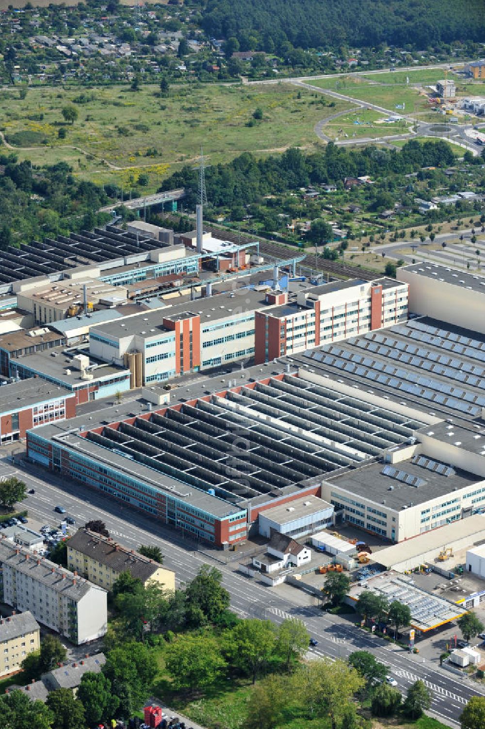 Luftbild Offenbach am Main - Fabrikgeländer der manroland AG in Offenbach in Hessen