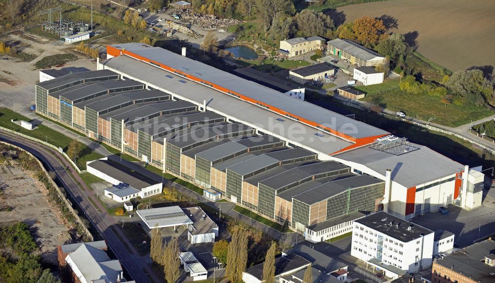 Luftbild Zeitz - Fabrikhallen Zeitzer Guss GmbH