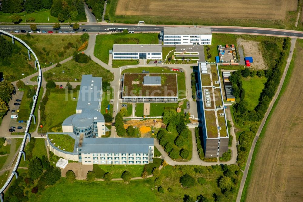 Dortmund aus der Vogelperspektive: Fachhochschule Dortmund auf dem Gelände des Campus Nord der Technischen Universität in Dortmund im Bundesland Nordrhein-Westfalen