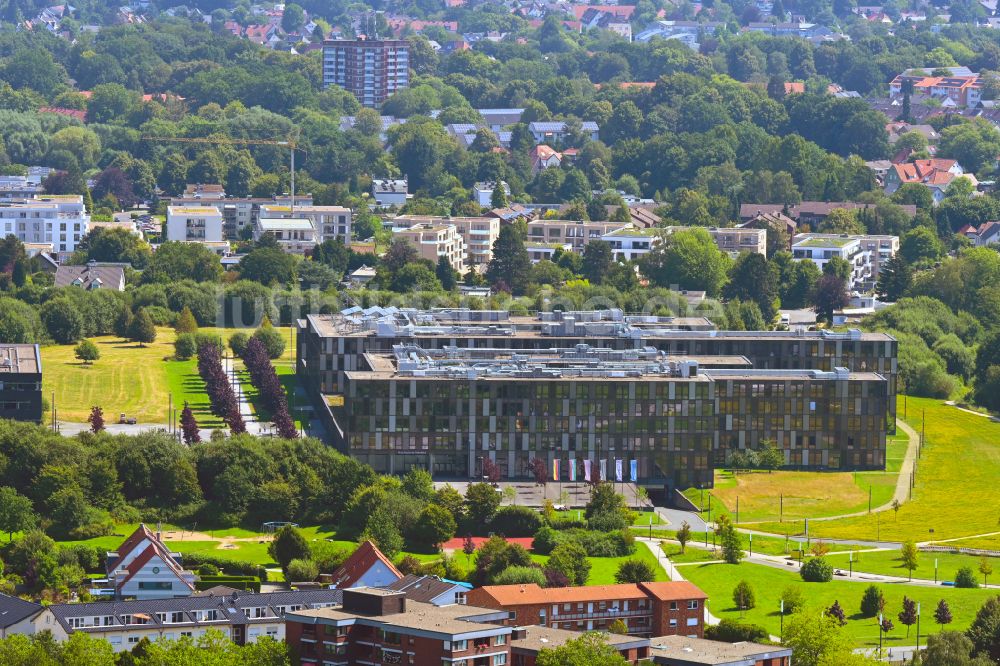 Bielefeld aus der Vogelperspektive: Fachhochschule und das Forschungsinstitut Cluster of Excellence Cognitive Interaction Technology mit dem CITEC-Gebäude in Bielefeld im Bundesland Nordrhein-Westfalen