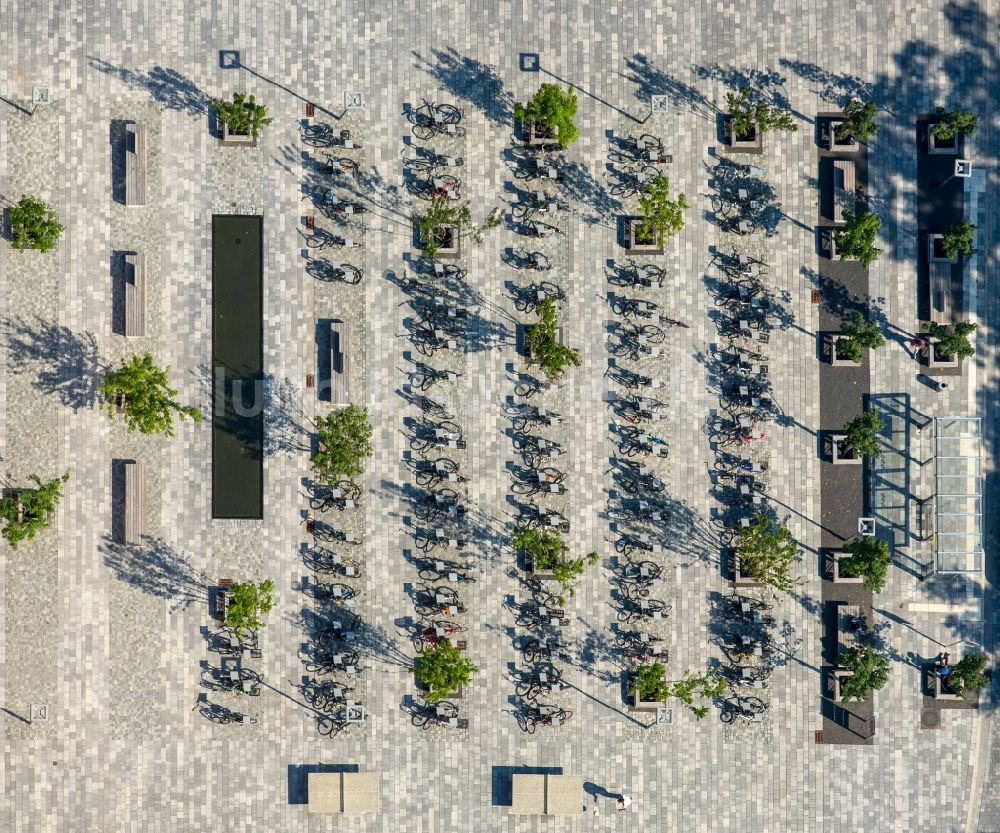 Luftbild Bünde - Fahrrad Parkplatz- Abstell- Fläche in Bünde im Bundesland Nordrhein-Westfalen