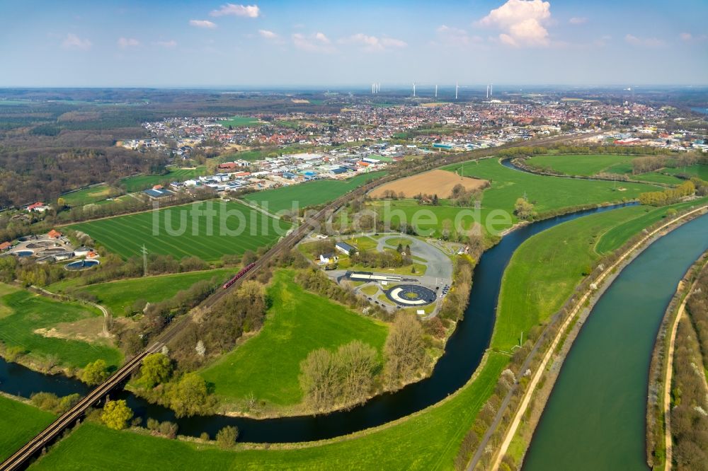 Haltern am See aus der Vogelperspektive: Fahrsicherheitstraining zur Erhöhung der Verkehrssicherheit mit Kraftfahrzeugen - ADAC Trainingsanlage Haltern in Berghaltern in Haltern am See im Bundesland Nordrhein-Westfalen, Deutschland