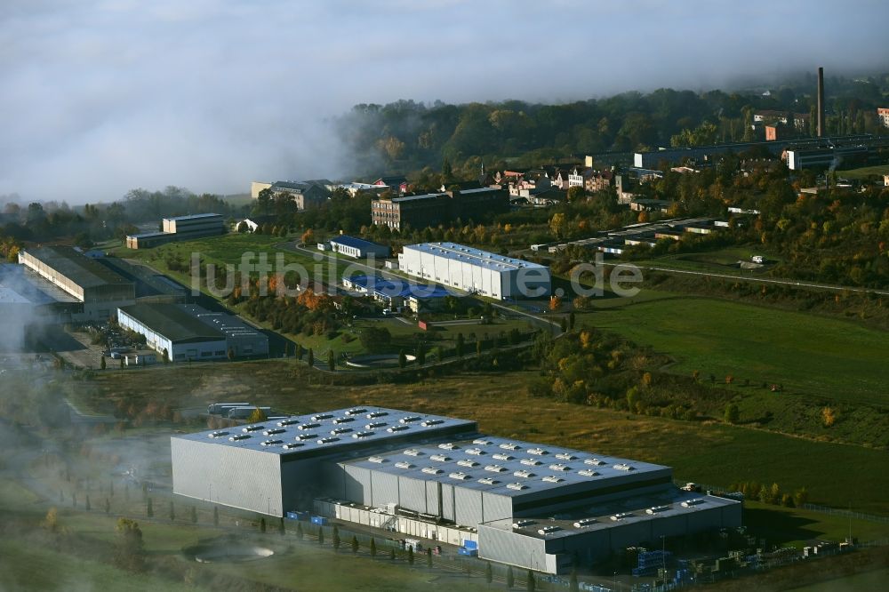 Artern/Unstrut aus der Vogelperspektive: Fahrzeugbau- Werksgelände der Snop Automotive Artern GmbH in Artern/Unstrut im Bundesland Thüringen, Deutschland