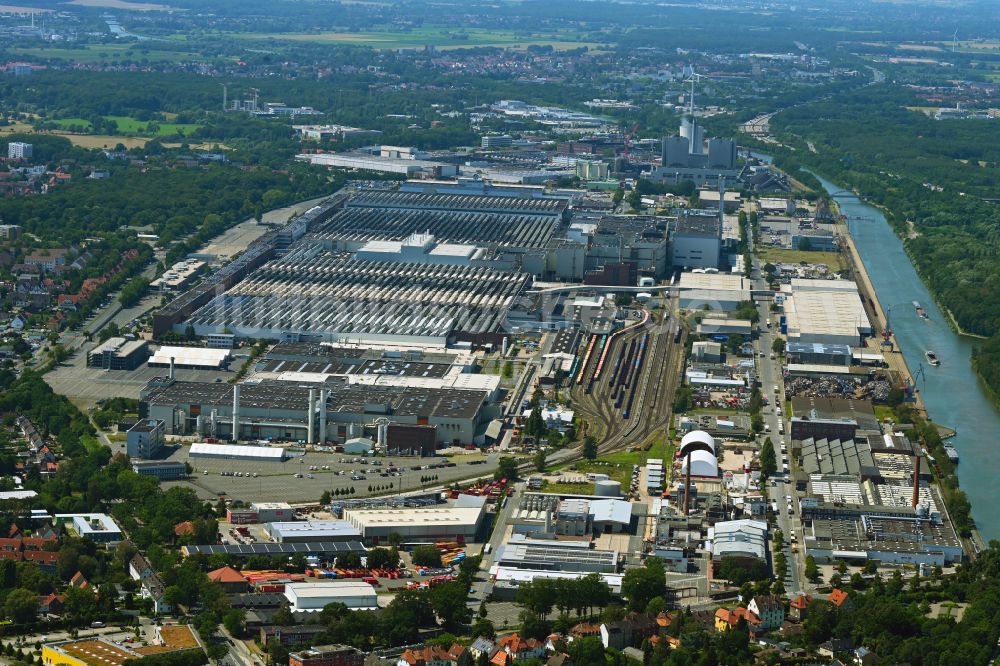 Luftbild Hannover - Fahrzeugbau- Werksgelände Volkswagen Nutzfahrzeuge an der Hansastraße in Hannover im Bundesland Niedersachsen, Deutschland