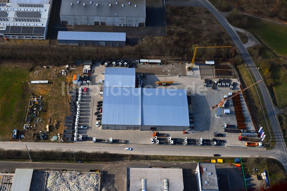 Walldürn von oben - Fahrzeugbau- Werksgelände in Walldürn im Bundesland Baden-Württemberg, Deutschland