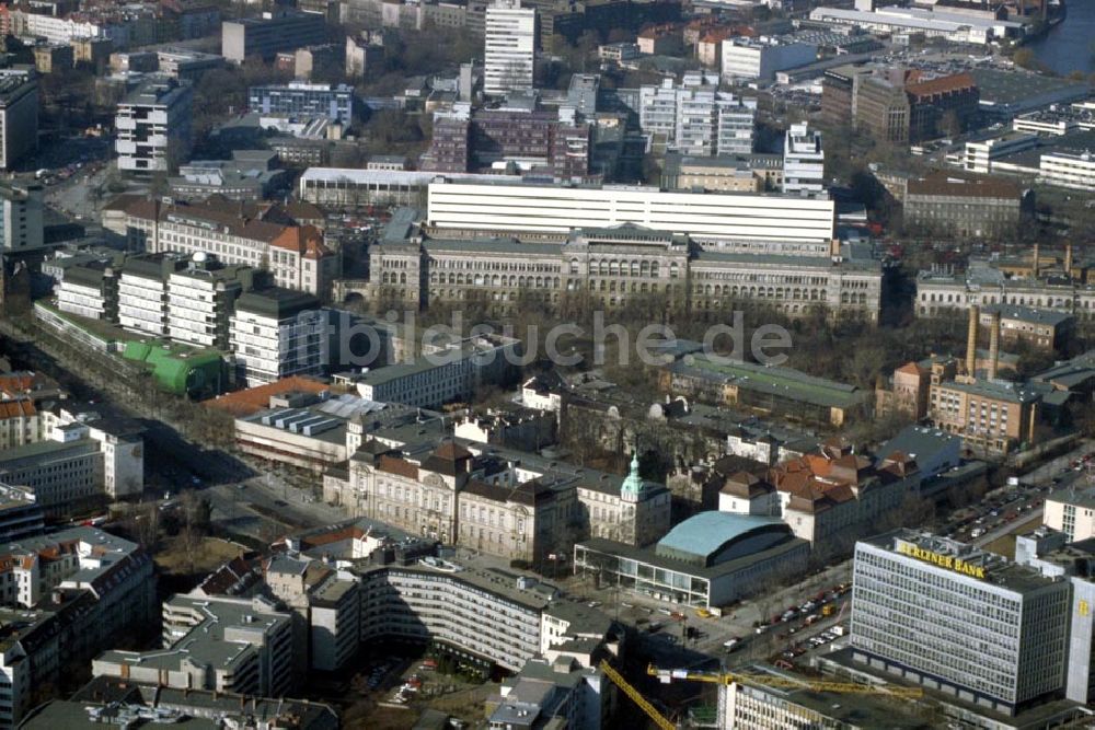 Luftaufnahme Berlin - Charlottenburg - Fasanenstraße mit Blick auf die TU in Berlin Charlottenburg 1995