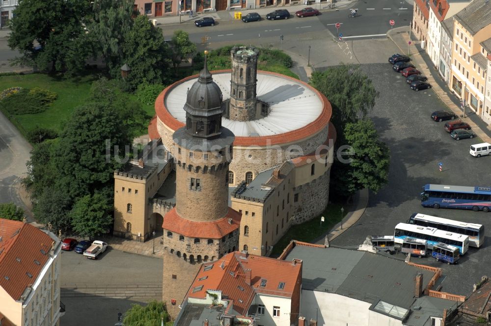 Görlitz aus der Vogelperspektive: Fassade des Baudenkmales Kaisertrutz (auch Reichenbacher Rondell) in Görlitz im Bundesland Sachsen