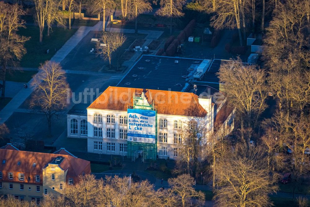 Luftbild Hamm - Fassadensanierung Kurhaus- Gebäude Kurhaus Bad Hamm in Hamm im Bundesland Nordrhein-Westfalen, Deutschland