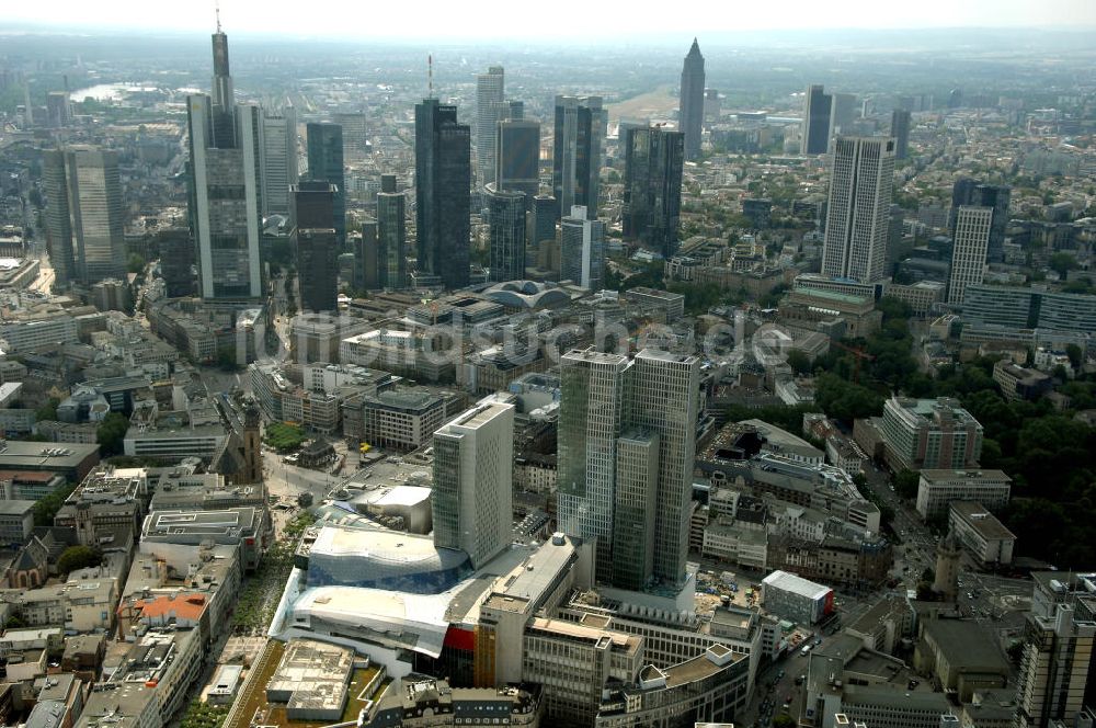 Frankfurt am Main von oben - Fast fertiges Groß-Bauprojekt PalaisQuartier Frankfurt am Main