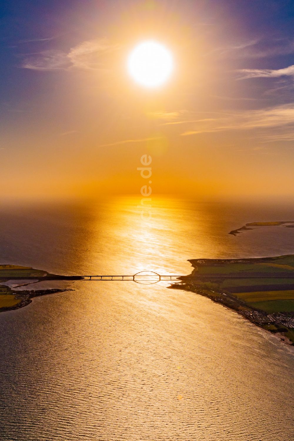 Luftaufnahme Fehmarn - Fehmarnsundbrücke über die Ostsee in Fehmarn im Bundesland Schleswig-Holstein, Deutschland