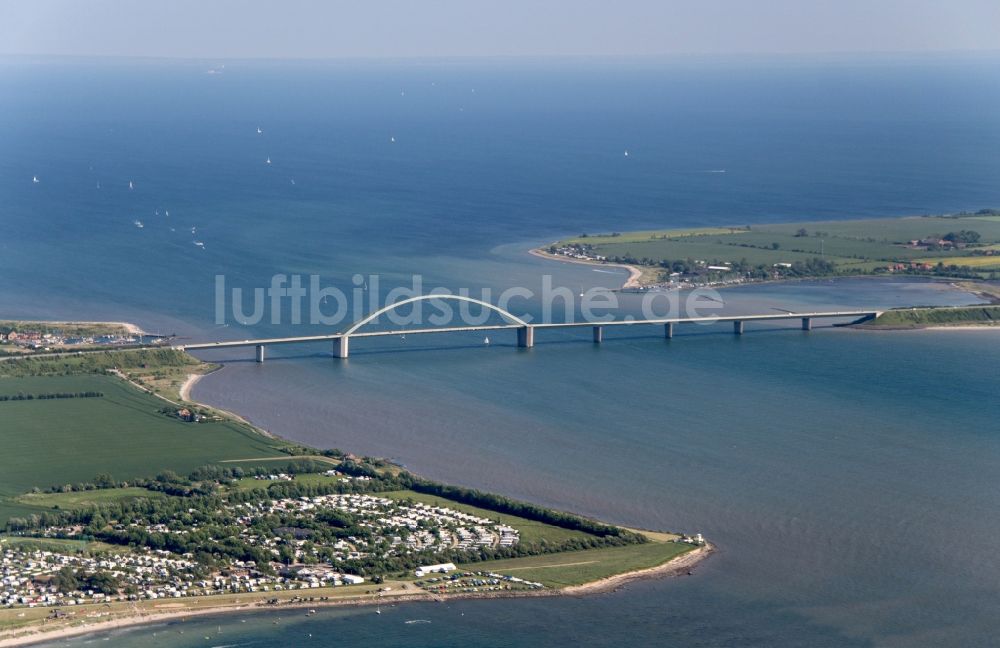 Luftbild Großenbrode - Fehmarnsundbrücke zwischen Fehmarn und dem Festland bei Großenbrode in Schleswig-Holstein