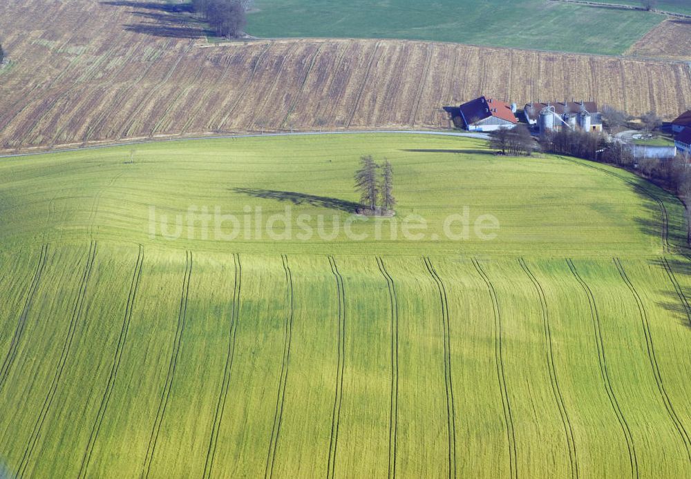 Luftbild Aichach / OT Gallenbach - Feld bei Aichach im Ortsteil Gallenbach