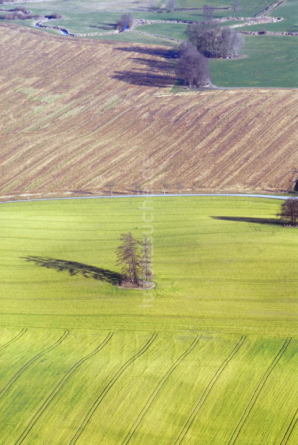 Aichach / OT Gallenbach von oben - Feld bei Aichach im Ortsteil Gallenbach