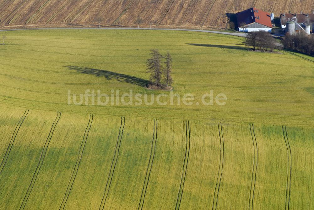 Luftbild Aichach / OT Gallenbach - Feld bei Aichach im Ortsteil Gallenbach