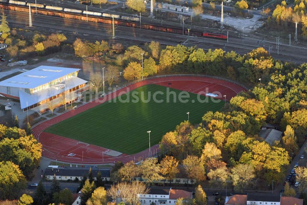 Luftaufnahme Königs Wusterhausen - Feld-Sporthalle in Königs Wusterhausen