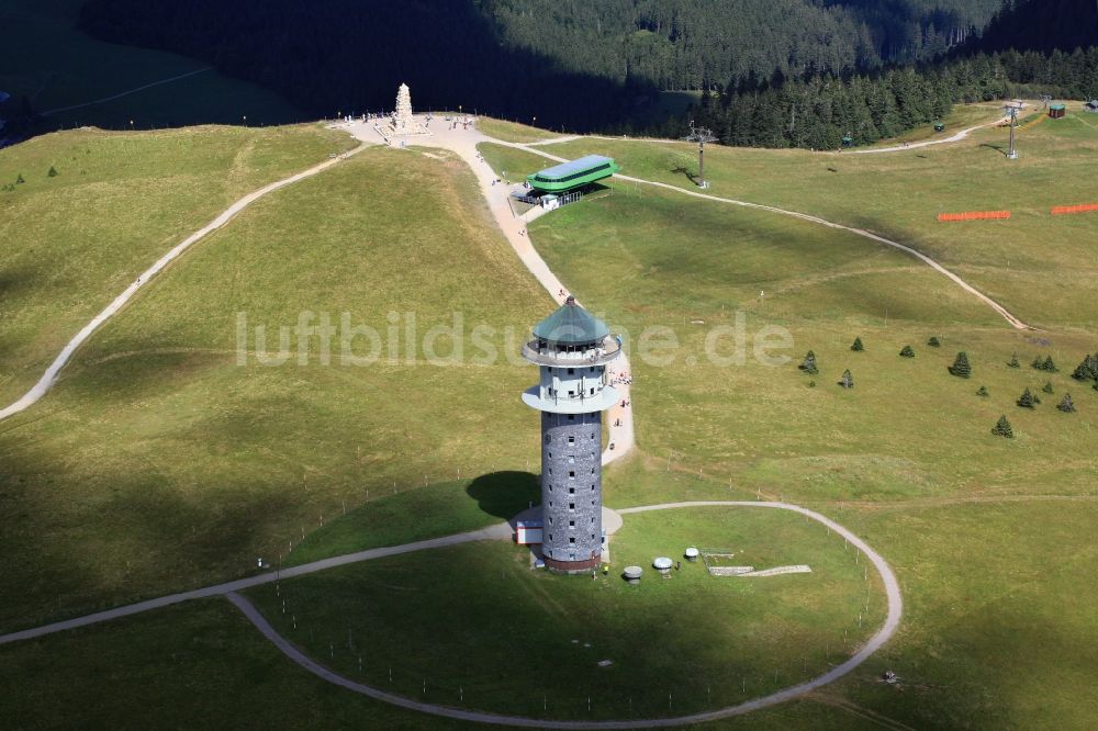 Luftbild Feldberg (Schwarzwald) - Feldbergturm (Schwarzwald)auf dem Feldberg im Bundesland Baden-Württemberg