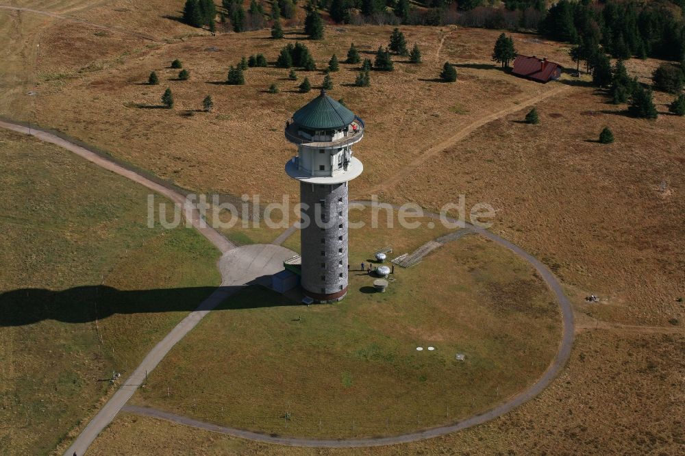 Luftaufnahme Feldberg (Schwarzwald) - Feldbergturm (Schwarzwald)auf dem Feldberg im Bundesland Baden-Württemberg