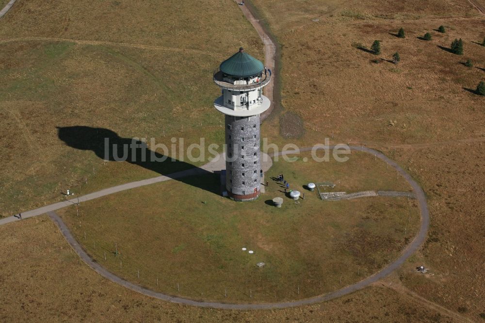 Feldberg (Schwarzwald) von oben - Feldbergturm (Schwarzwald)auf dem Feldberg im Bundesland Baden-Württemberg