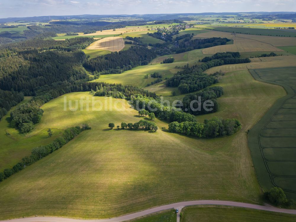 Luftaufnahme Klingenberg - Felder und angrenzende Waldgebiete in Klingenberg im Bundesland Sachsen, Deutschland