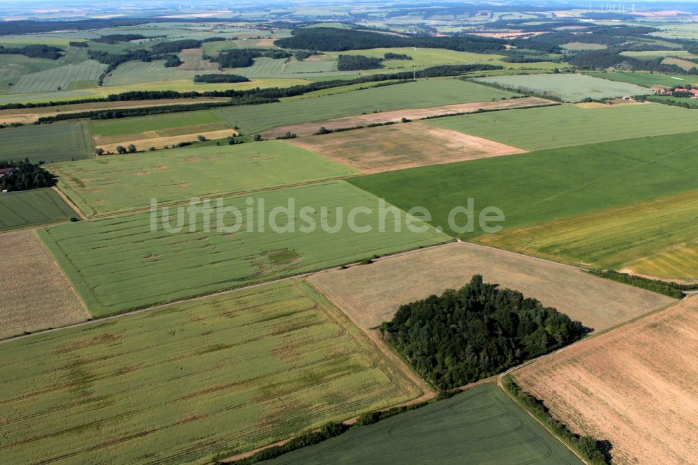 Luftbild Göttern - Felder bei Göttern im Bundesland Thüringen