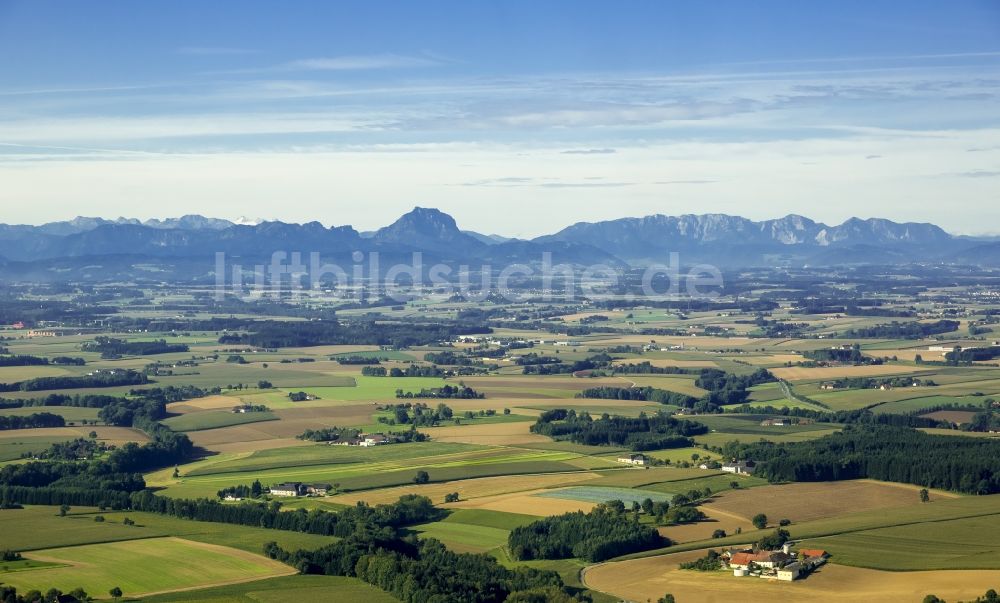 Luftaufnahme Schleißheim - Felder und Wiesen bei Schleißheim im Bundesland Oberösterreich in Österreich