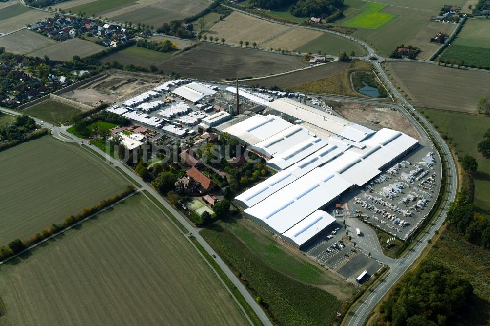 Bad Laer von oben - FELDHAUS KLINKER VERTRIEBS-GMBH in Bad Laer im Bundesland Niedersachsen, Deutschland