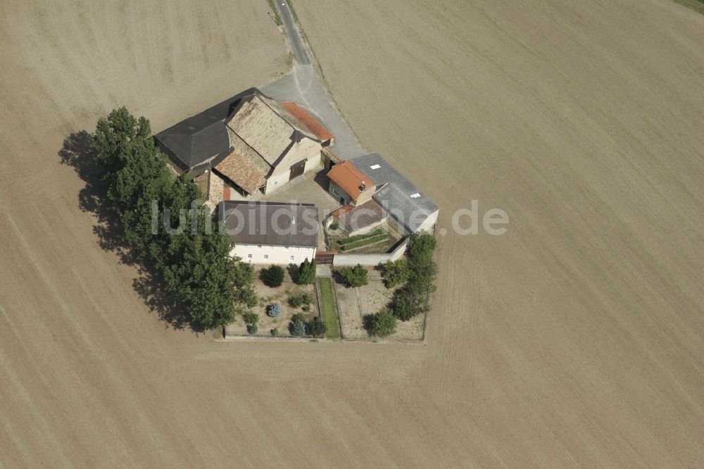 Luftbild Zotzenheim / VBG Spendlingen-Gen - Feldlandschaft mit Gehöft eines Landwirtes bei Zotzenheim im VBG Spendlingen-Gensingen im Bundesland Rheinland-Pfalz