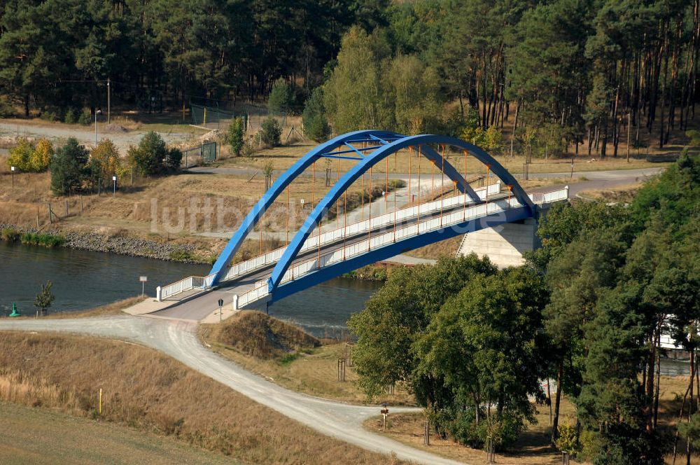 Luftaufnahme Burg - Feldwegbrücke Schartau Detershagen bei Burg