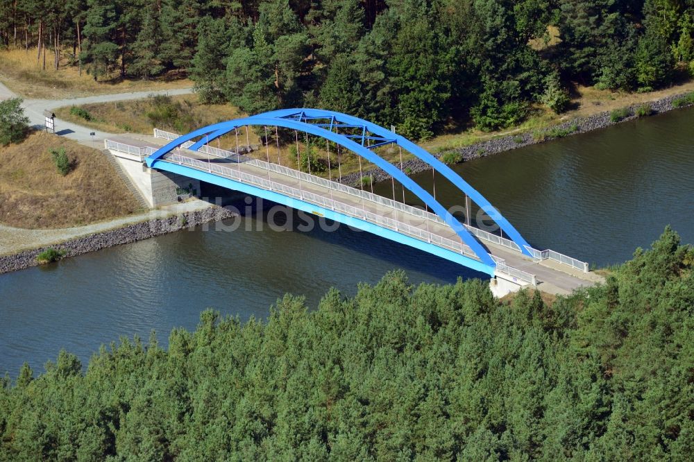 Luftbild Detershagen - Feldwegbrücke Schartau Detershagen über dem Elbe-Havel-Kanal im Bundesland Sachsen-Anhalt