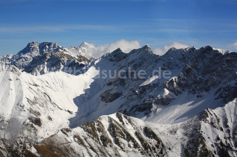 Luftbild Balzers - Felsen- und Berglandschaft der Alpen beim Rotspitz in Balzers in Liechtenstein