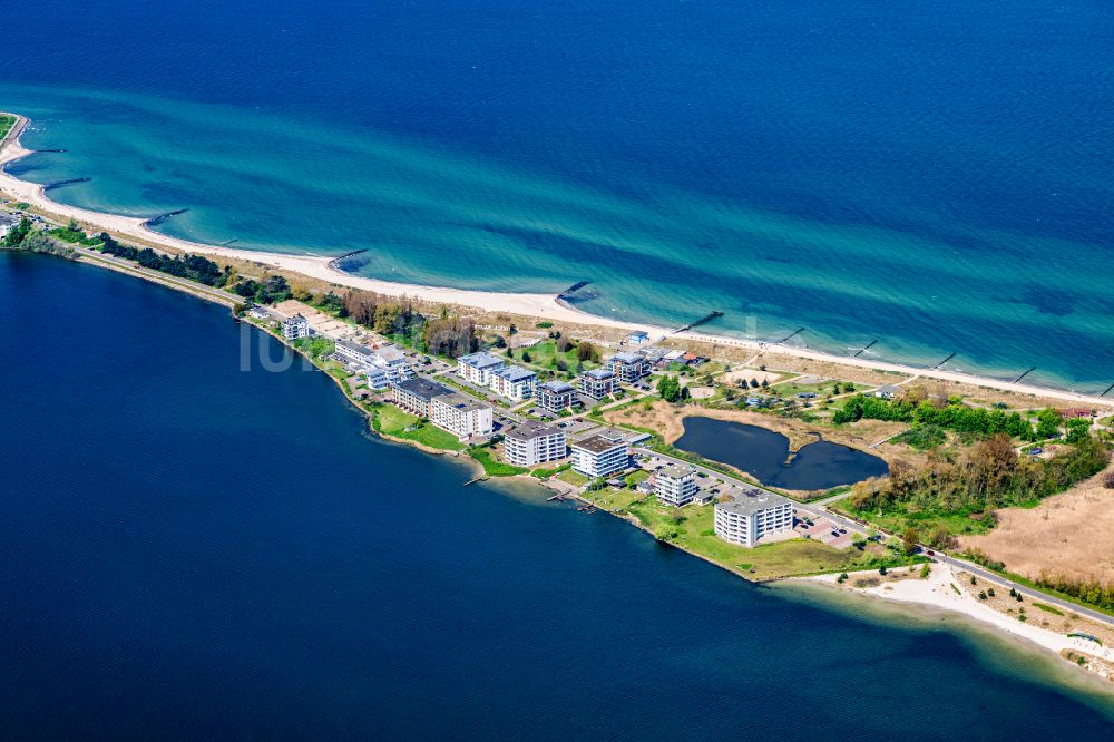 Heiligenhafen von oben - Ferienhaus Anlage Dünenpark Steinwarder in Heiligenhafen im Bundesland Schleswig-Holstein, Deutschland