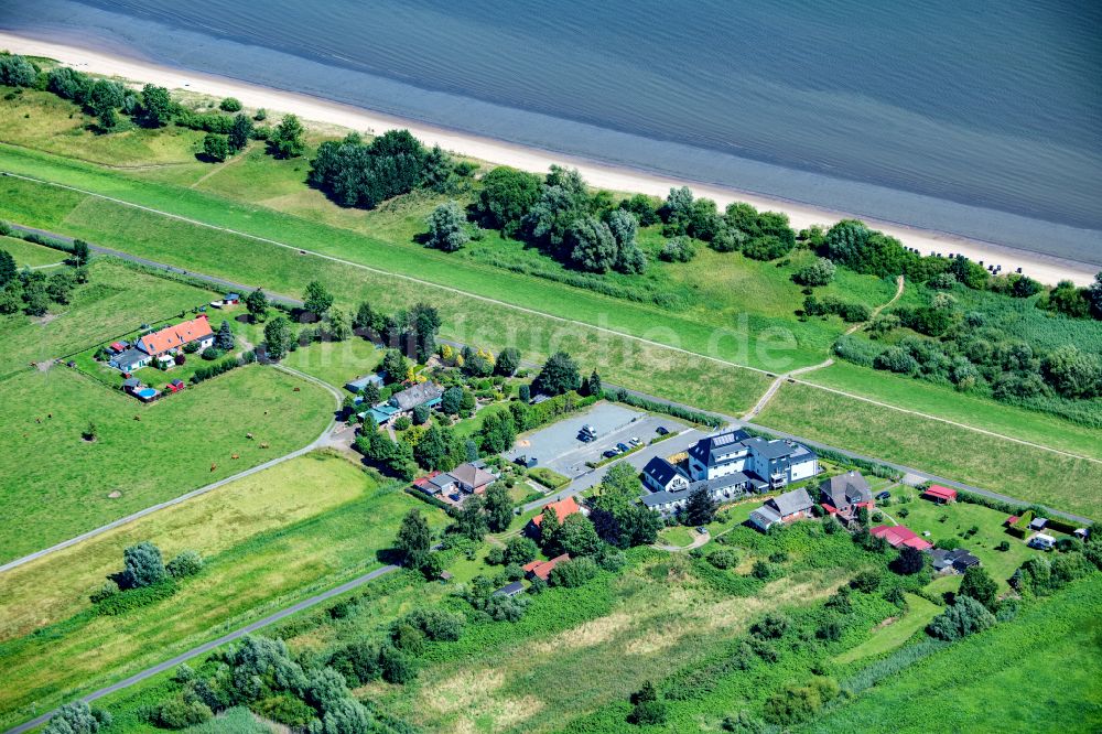 Luftbild Drochtersen - Ferienhaus Anlage Elbblick in Drochtersen im Bundesland Niedersachsen, Deutschland