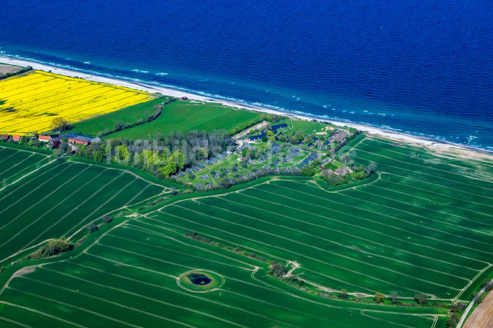 Luftbild Kronsgaard - Ferienhaus- Anlage des Ferienparks Familienferiendorf Golsmaas am Feriendorf Golsmaas - Haffskoppel in Kronsgaard im Bundesland Schleswig-Holstein, Deutschland