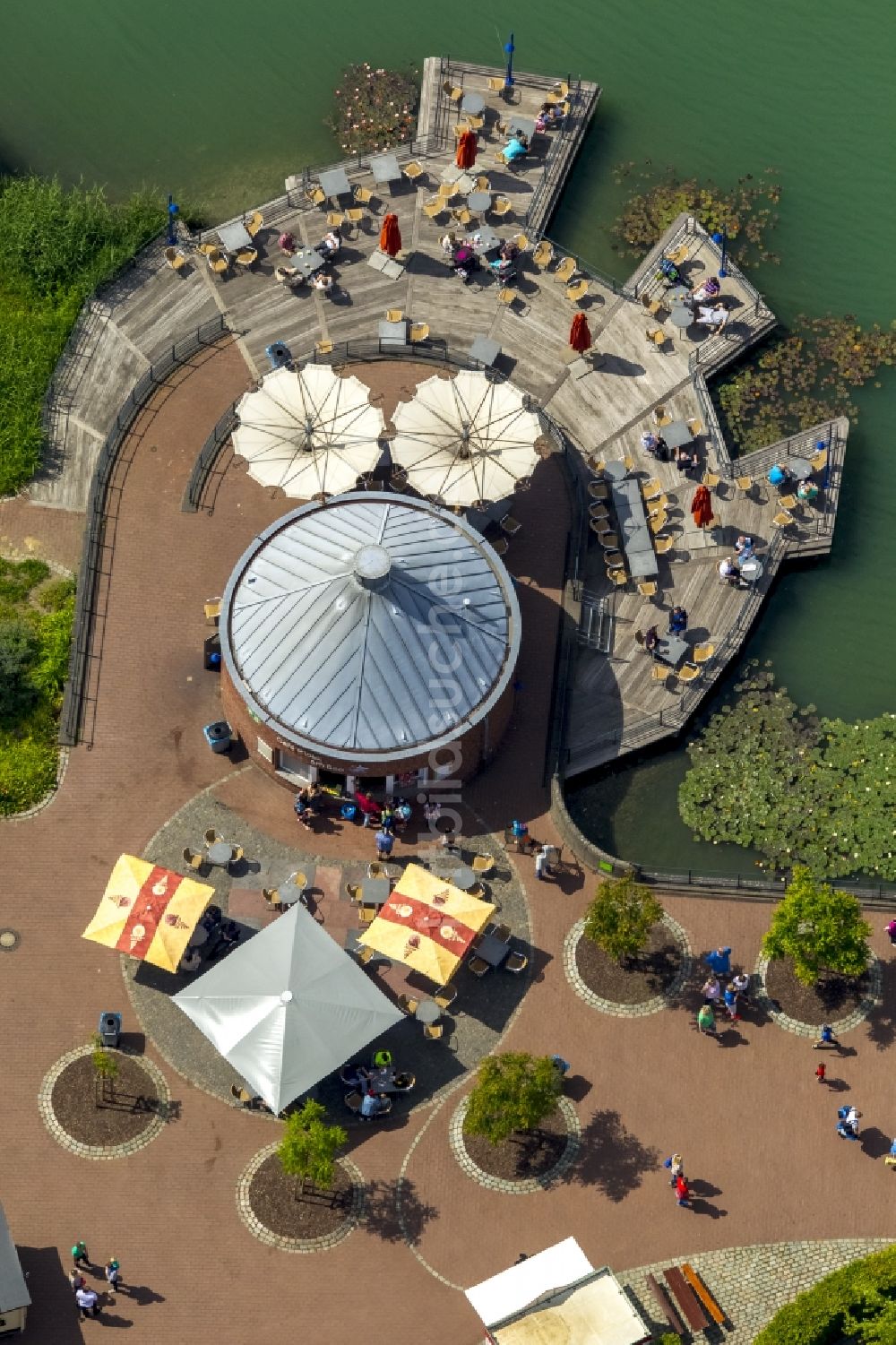 Hamm von oben - Ferienhaus- Anlage des Ferienparks Maxipark in Hamm im Bundesland Nordrhein-Westfalen