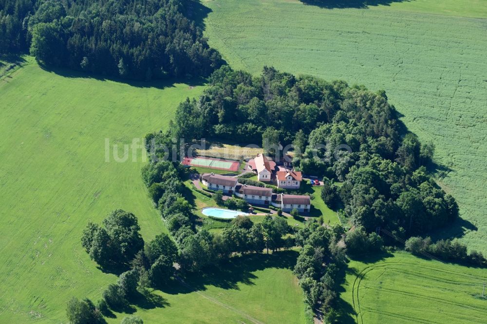 Hradiste von oben - Ferienhaus Anlage in Hradiste in Plzensky kraj - Pilsner Region - Böhmen, Tschechien