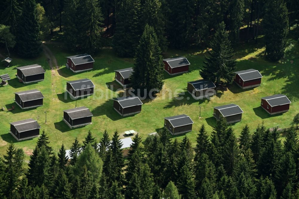 Luftbild Auerbach/Vogtland - Ferienhaus Anlage Waldpark Grünheide in Auerbach/Vogtland im Bundesland Sachsen