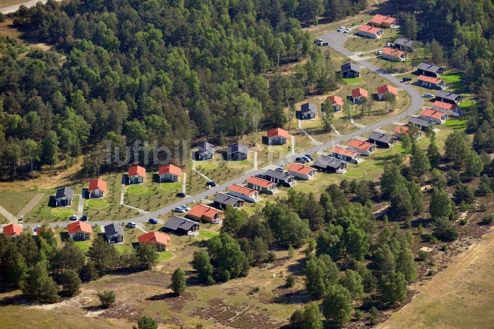 Krausnick von oben - Ferienhausdorf Tropical Island in Krausnick im Bundesland Brandenburg