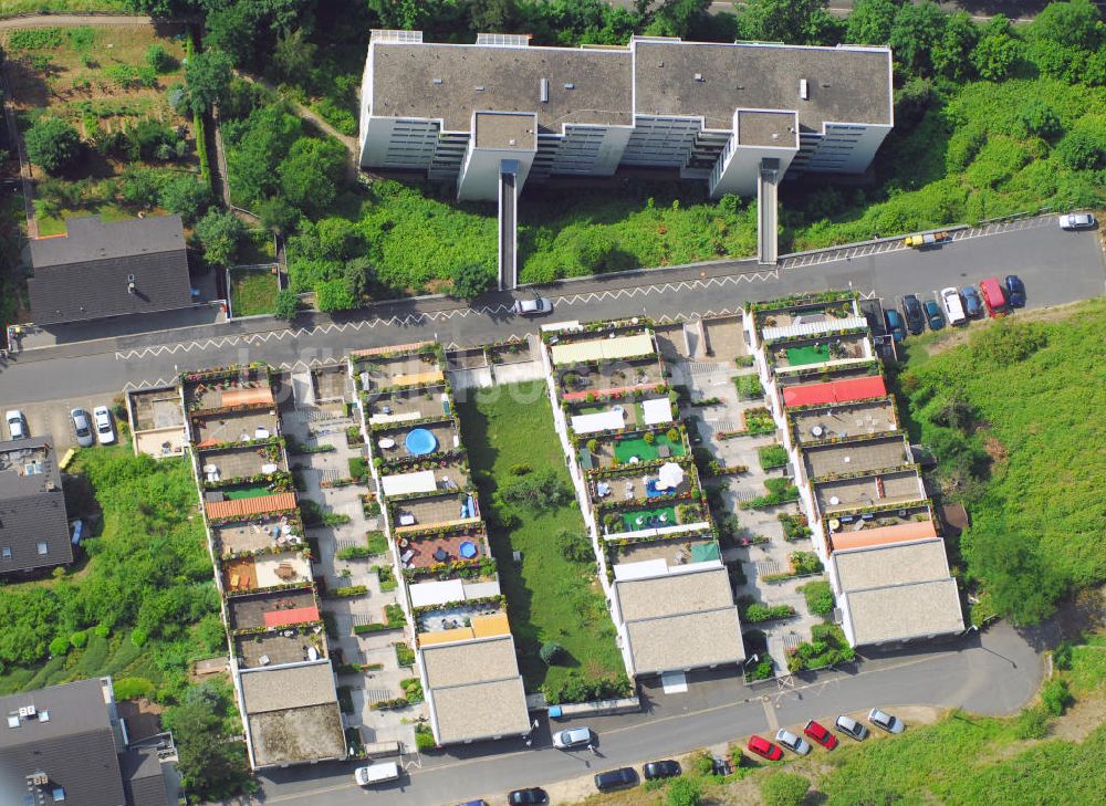 Luftbild Bad Ems - Ferienwohnanlage Haus Panoramablick am Weinberg in Bad Ems