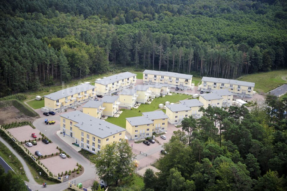 Graal-Müritz von oben - Ferienwohnpark im Küstenwald der HAWO Bauträger KG in unmittelbarer Strandnähe im Ostseeheilbad Graal-Müritz