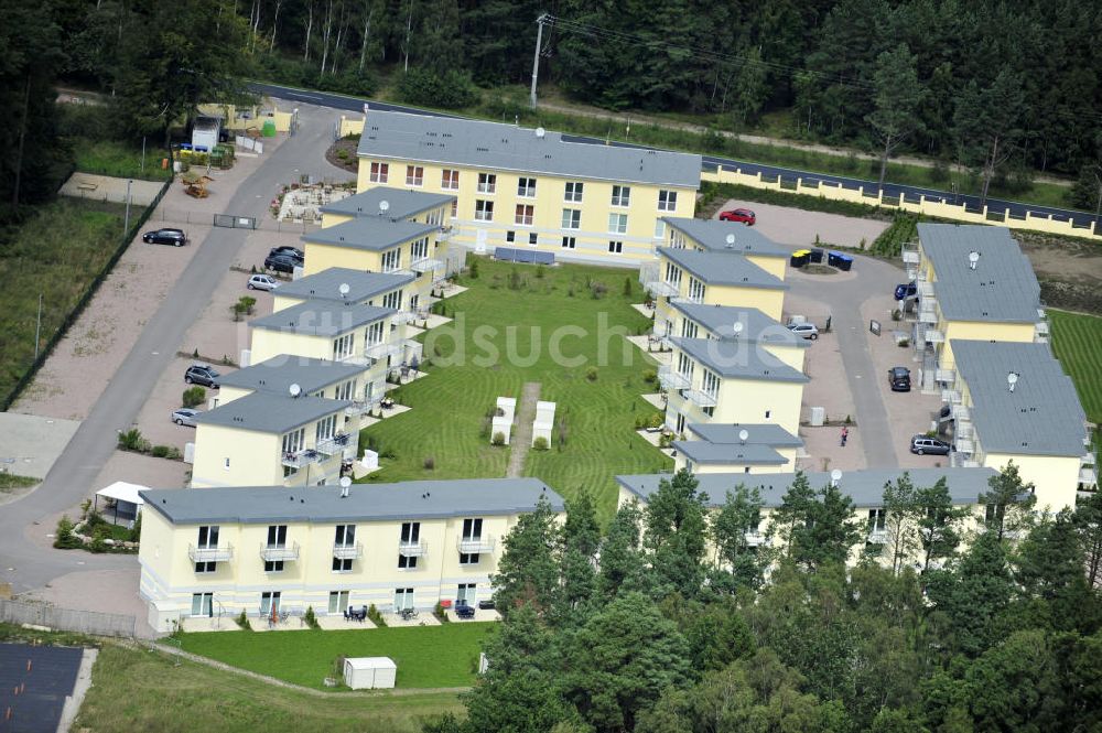 Graal-Müritz von oben - Ferienwohnpark im Küstenwald der HAWO Bauträger KG in unmittelbarer Strandnähe im Ostseeheilbad Graal-Müritz