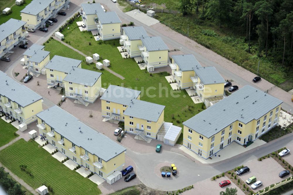 Graal-Müritz von oben - Ferienwohnpark im Küstenwald der HAWO Bauträger KG in unmittelbarer Strandnähe im Ostseeheilbad Graal-Müritz