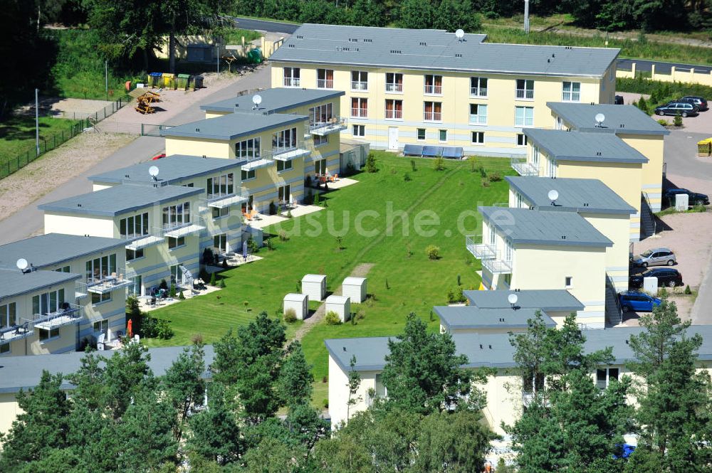 Luftaufnahme OSTSEEBAD GRAL-MÜRITZ - Ferienwohnpark im Küstenwald der HAWO Bauträger KG in unmittelbarer Strandnähe im Ostseeheilbad Graal-Müritz