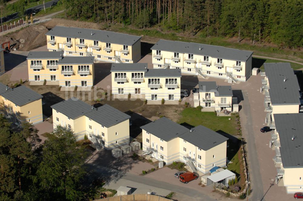 Graal-Müritz von oben - Ferienwohnpark im Küstenwald der HAWO Bauträger KG in unmittelbarer Strandnähe im Ostseeheilbad Graal-Müritz