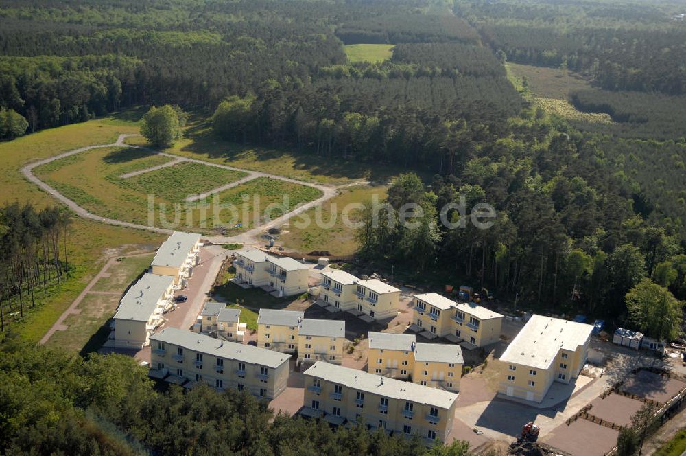 Graal-Müritz von oben - Ferienwohnpark im Küstenwald der HAWO Bauträger KG in unmittelbarer Strandnähe im Ostseeheilbad Graal-Müritz