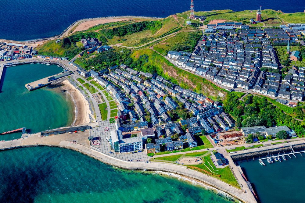 Luftbild Helgoland - Ferienwohnungen und Vermietung Unterland in Helgoland im Bundesland Schleswig-Holstein, Deutschland